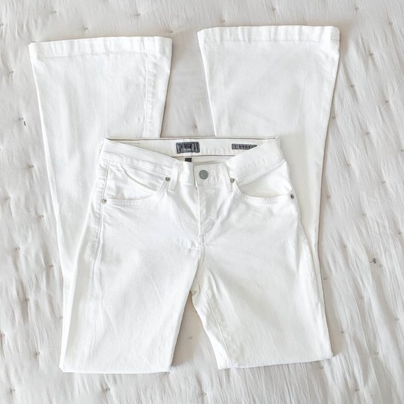 Agolde Madison White Ultra Flare Jeans 25 - Picture 2 of 8